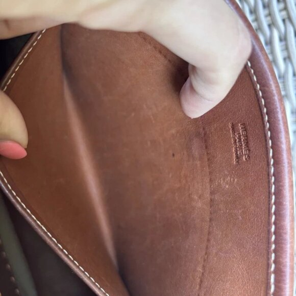 Authentic Hermes Toile Swift Evelyne PM leather brown crossbody bag RARE - Picture 13 of 16